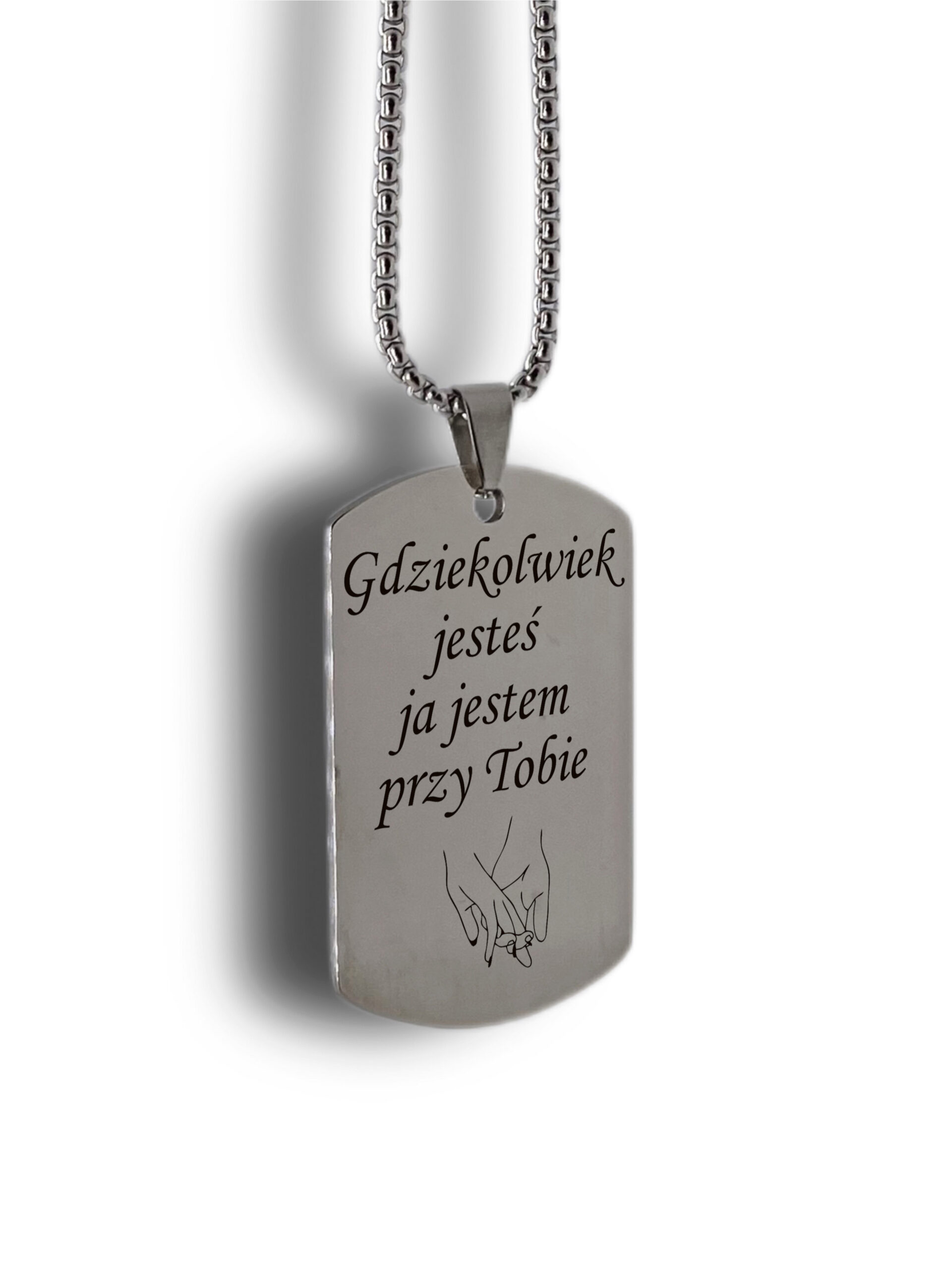 Nieśmiertelnik Gdziekolwiek jesteś ja jestem przy Tobie